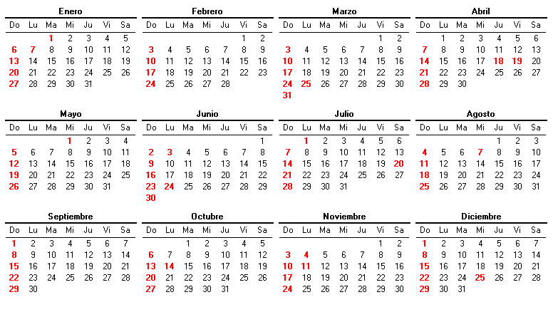 Calendario Ano 2019 Con Festivos Colombia