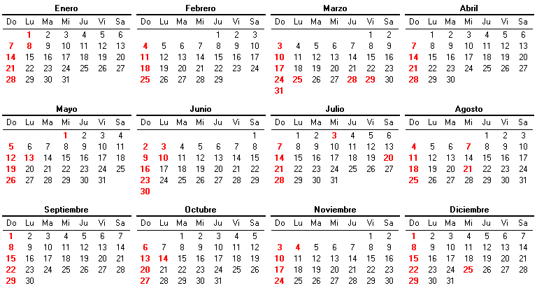 Calendario 2024 - EnlaceTotal.com